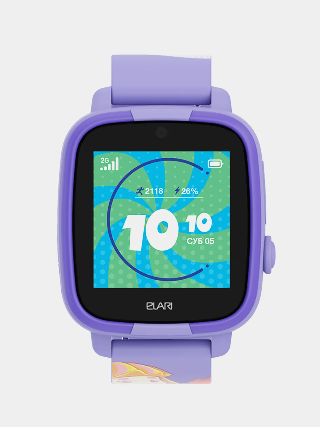 Фиолетовый детские смарт-часы Elari FixiTime Fun