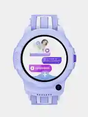Фиолетовый детские смарт-часы Elari KidPhone 4G Wink, с KidGram и Марусей