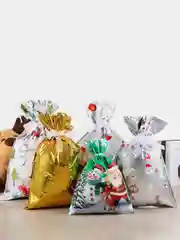 Мешочки новогодние плотные,пакет мешок подарочный большой
