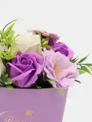 Аметистовый букет из вспененного мыла , подарок на Новый год маме,сестре,коллеге ,подарочный набор