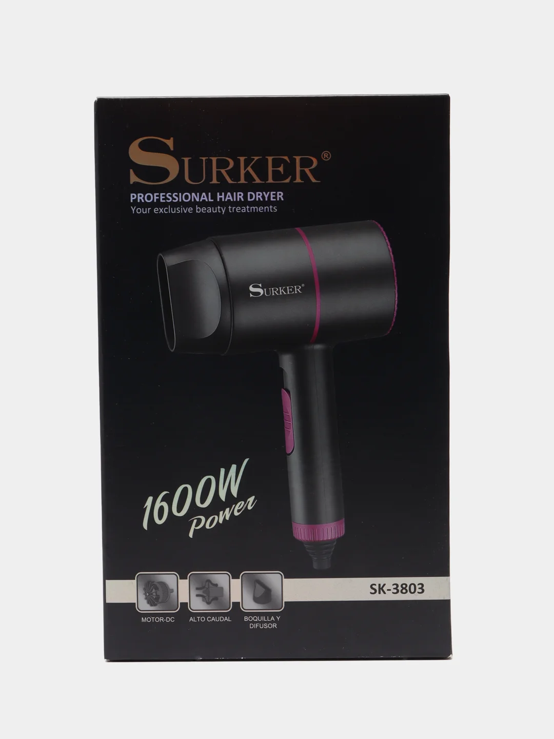 Электрический фен для волос Surker, 1600 Вт, холодный и горячий воздух