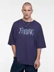 Футболка мужская Befree+ oversize с принтом в стиле метаверс