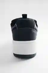 Черный кеды женские Befree низкие из экокожи на высокой подошве