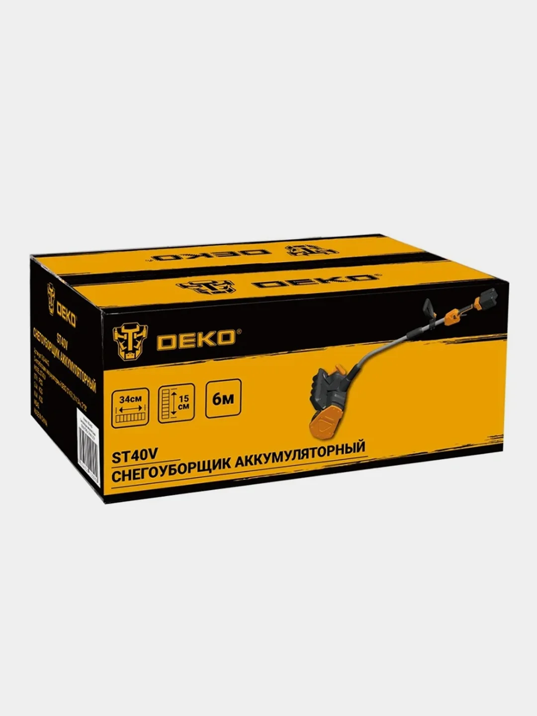 Снегоуборщик аккумуляторный DEKO ST40V, 2*4.0Ач, 2*ЗУ