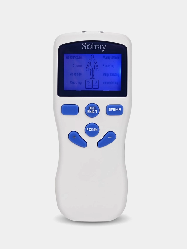 Массажер для тела SOLRAY EMS-150 миостимулятор тренажер мышц, 8 электродов