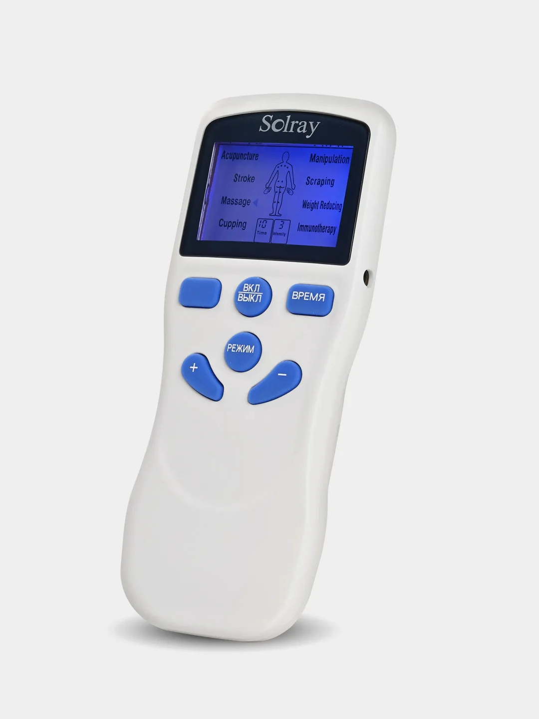 Массажер для тела SOLRAY EMS-150 миостимулятор тренажер мышц, 8 электродов
