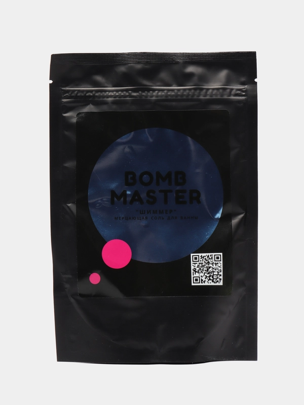 Мерцающая соль для ванн Bomb Master "Шиммер", голубая, 150 г