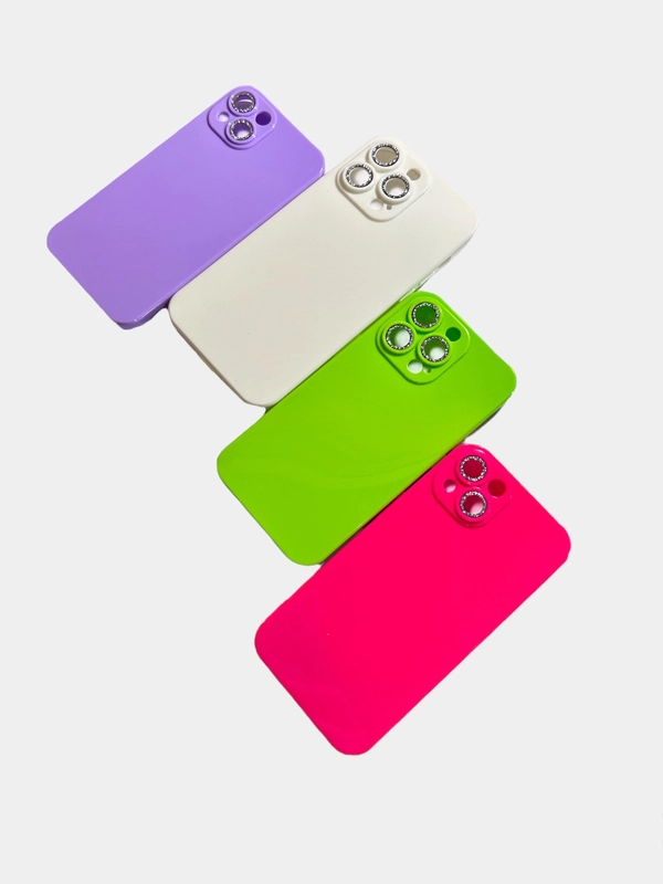 Чехол силиконовый для iPhone 12, 13, 13 Pro, 14, 14 Pro Max, защита линз камеры