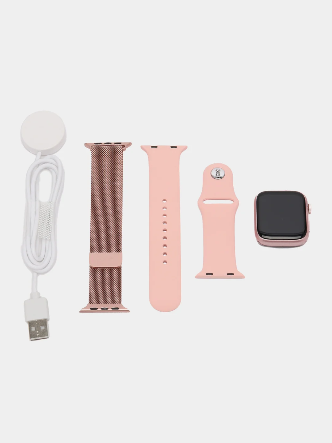 Розовый смарт часы 8 45/41 мм Smart Watch х8 se / x8 mini / x 8 про "Премиум"