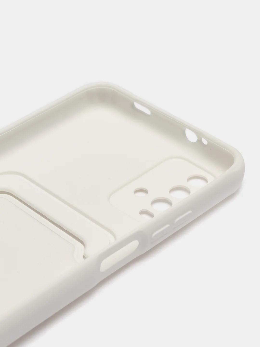 Белый чехол силиконовый для Xiaomi Redmi 9T (Редми 9Т), с защитой камеры