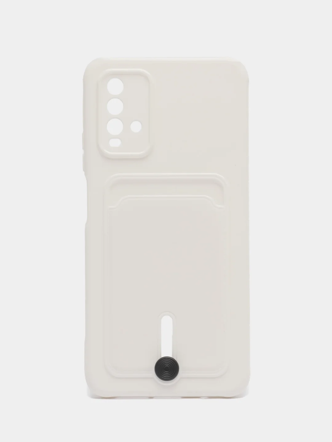 Белый чехол силиконовый для Xiaomi Redmi 9T (Редми 9Т), с защитой камеры