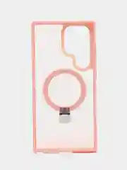 Розовый чехол для Samsung S24, S24 Plus, S24 Ultra, S23 ultra, S23 Plus, S23 MagSafe с подставкой