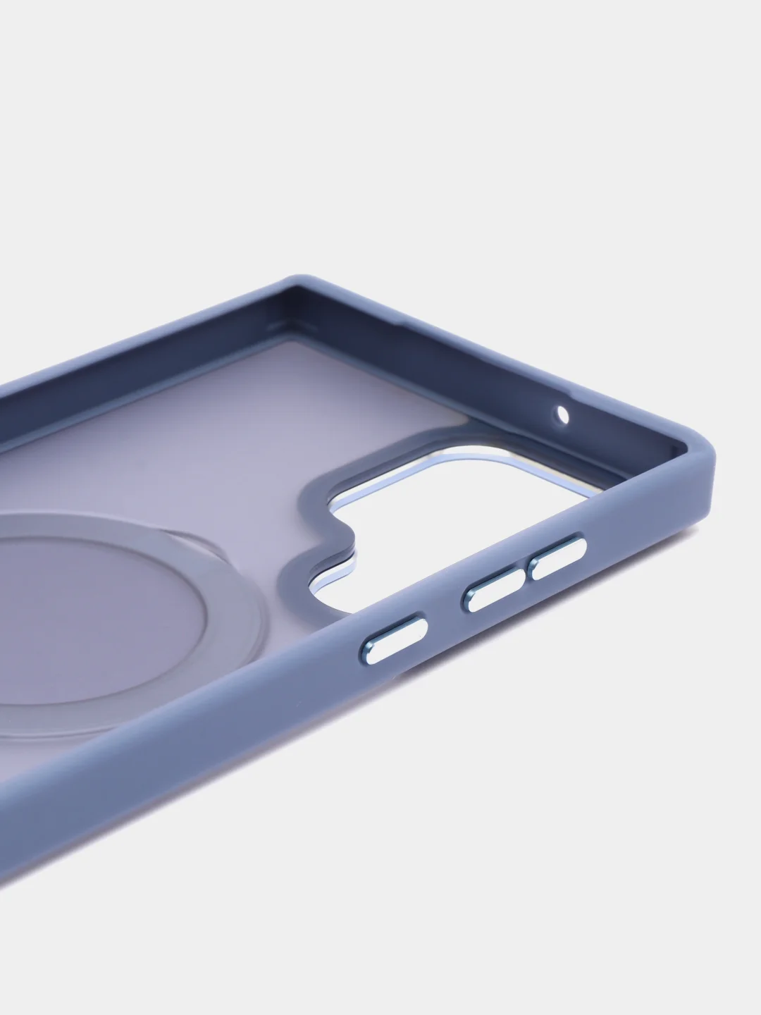 Синий меланж чехол для Samsung S24, S24 Plus, S24 Ultra, S23 ultra, S23 Plus, S23 MagSafe с подставкой