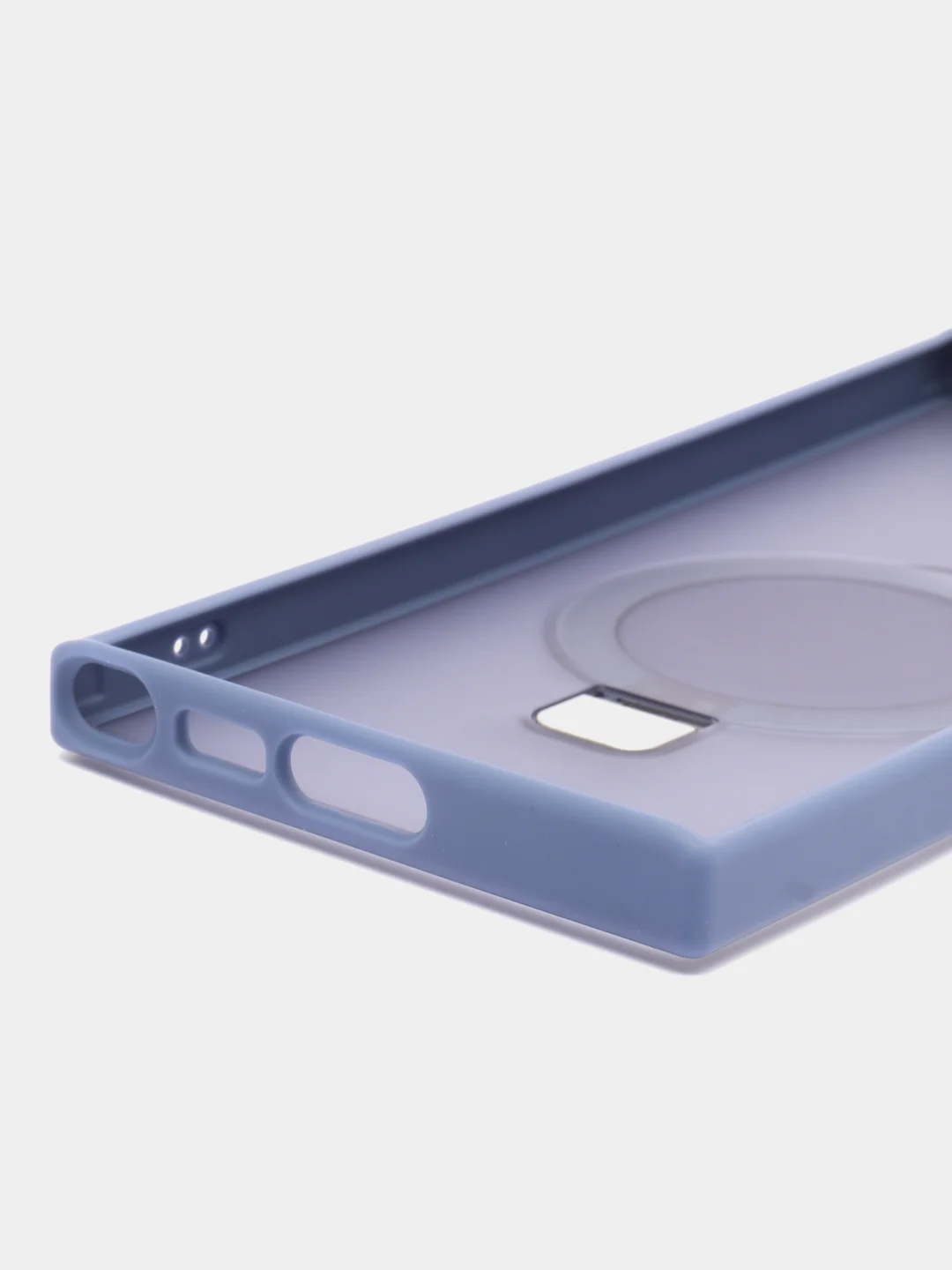 Синий меланж чехол для Samsung S24, S24 Plus, S24 Ultra, S23 ultra, S23 Plus, S23 MagSafe с подставкой