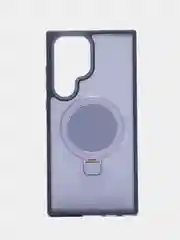 Темно-синий чехол для Samsung S24, S24 Plus, S24 Ultra, S23 ultra, S23 Plus, S23 MagSafe с подставкой