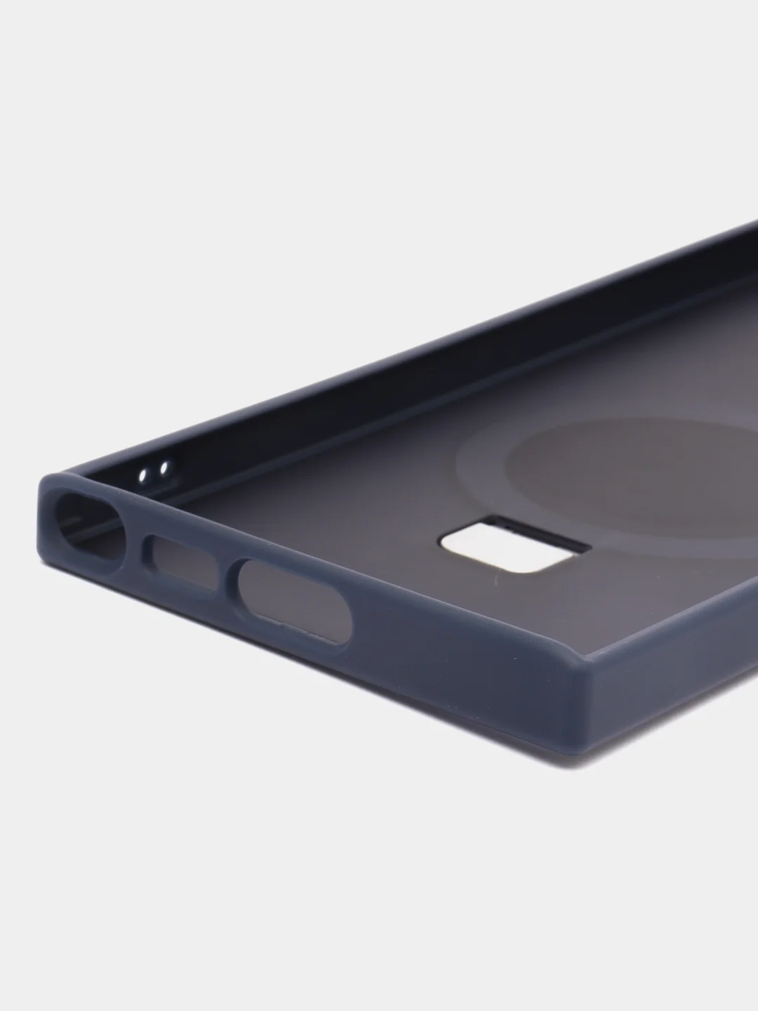 Темно-синий чехол для Samsung S24, S24 Plus, S24 Ultra, S23 ultra, S23 Plus, S23 MagSafe с подставкой