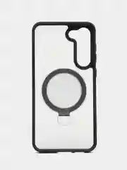 Черный чехол для Samsung S24, S24 Plus, S24 Ultra, S23 ultra, S23 Plus, S23 MagSafe с подставкой