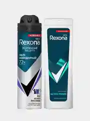 Подарочный набор мужской REXONA MEN "Ты сильнее сомнений" Дезодорант и Гель для душа