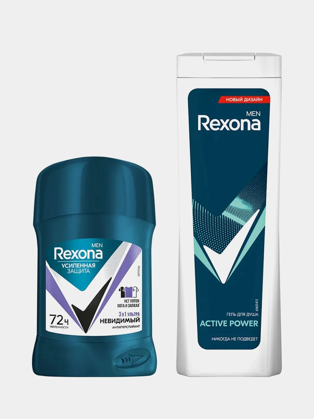 Подарочный набор мужской REXONA MEN "Энергия уверенности" Гель для душа и Дезодорант-стик