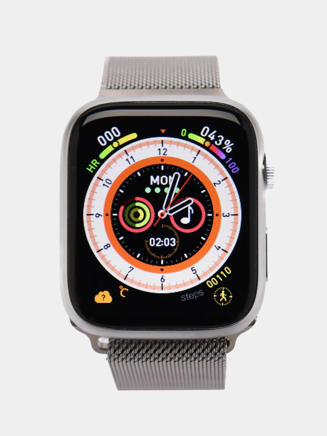 Серый смарт часы 8 45/41 мм Smart Watch х8 se / x8 mini / x 8 про "Премиум"