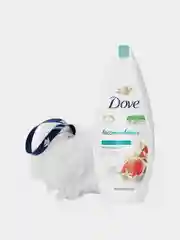 Подарочный набор DOVE Нежное очищение, Гель для душа, 250 мл и мочалка