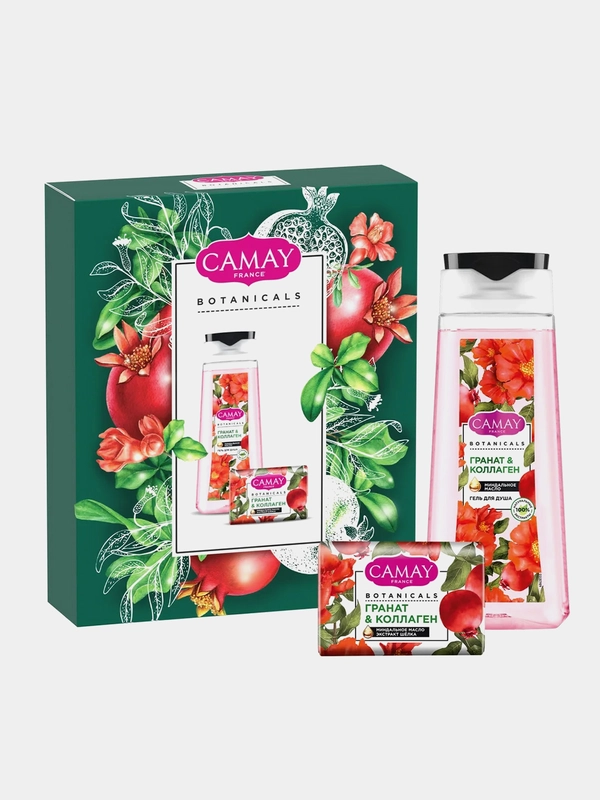 Подарочный набор CAMAY POMEGRANATE Гель для душа, 250 мл и Туалетное мыло, 85 г