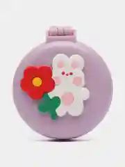 Сиреневый расческа для волос, массажная, с зеркалом, складная