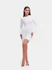 Белый спортивный женский костюм-комбинезон для йоги и фитнеса, спортивный костюм