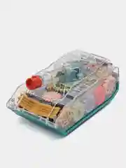 Бирюзовый интерактивная игрушка, светящаяся и музыкальная Танк/Вертолет/Самолет/Машина скорая помощь