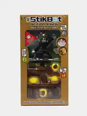 Черный большой игровой набор фигурок Stikbot (Стикбот), со штативом / Игровой набор Stikbot