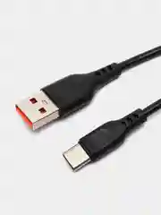 Белый кабель зарядник USB Type-C Denmen D01T 2.4A, зарядка 1 м