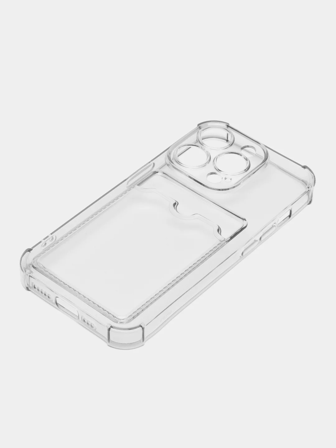 Черный чехол iPhone 14 Pro ,14 Pro Max, 15 Pro, 15 Pro Max, с визитницей, прозрачный
