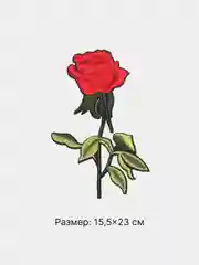 Рыжий термонаклейка тканевая "Цветы, розы, узоры", термозаплатка на одежду, термотрансфер, патч
