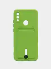 Лайм силиконовый чехол для Xiaomi Redmi Note 7 (Сяоми Нот 7), с карманом для карт