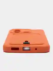 Оранжевый силиконовый чехол для Xiaomi Redmi 12C (Сяоми Редми 12С), прозрачный
