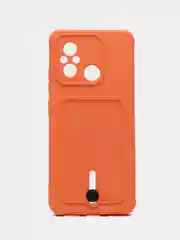 Оранжевый силиконовый чехол для Xiaomi Redmi 12C (Сяоми Редми 12С), прозрачный