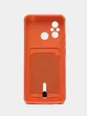 Оранжевый силиконовый чехол для Xiaomi Redmi 12C (Сяоми Редми 12С), прозрачный