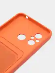 Оранжевый силиконовый чехол для Xiaomi Redmi 12C (Сяоми Редми 12С), прозрачный