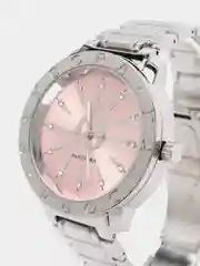 Коралловый женский подарочный набор: наручные часы с браслетом