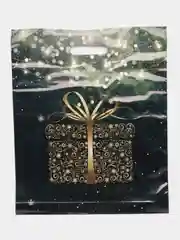 Тёмно-зелёный новогодние пакеты, ламинированные, набор, 37 x 46 см