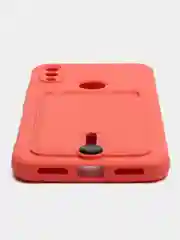 Коралловый силиконовый чехол для Xiaomi Redmi Note 7 (Сяоми Нот 7), с карманом для карт