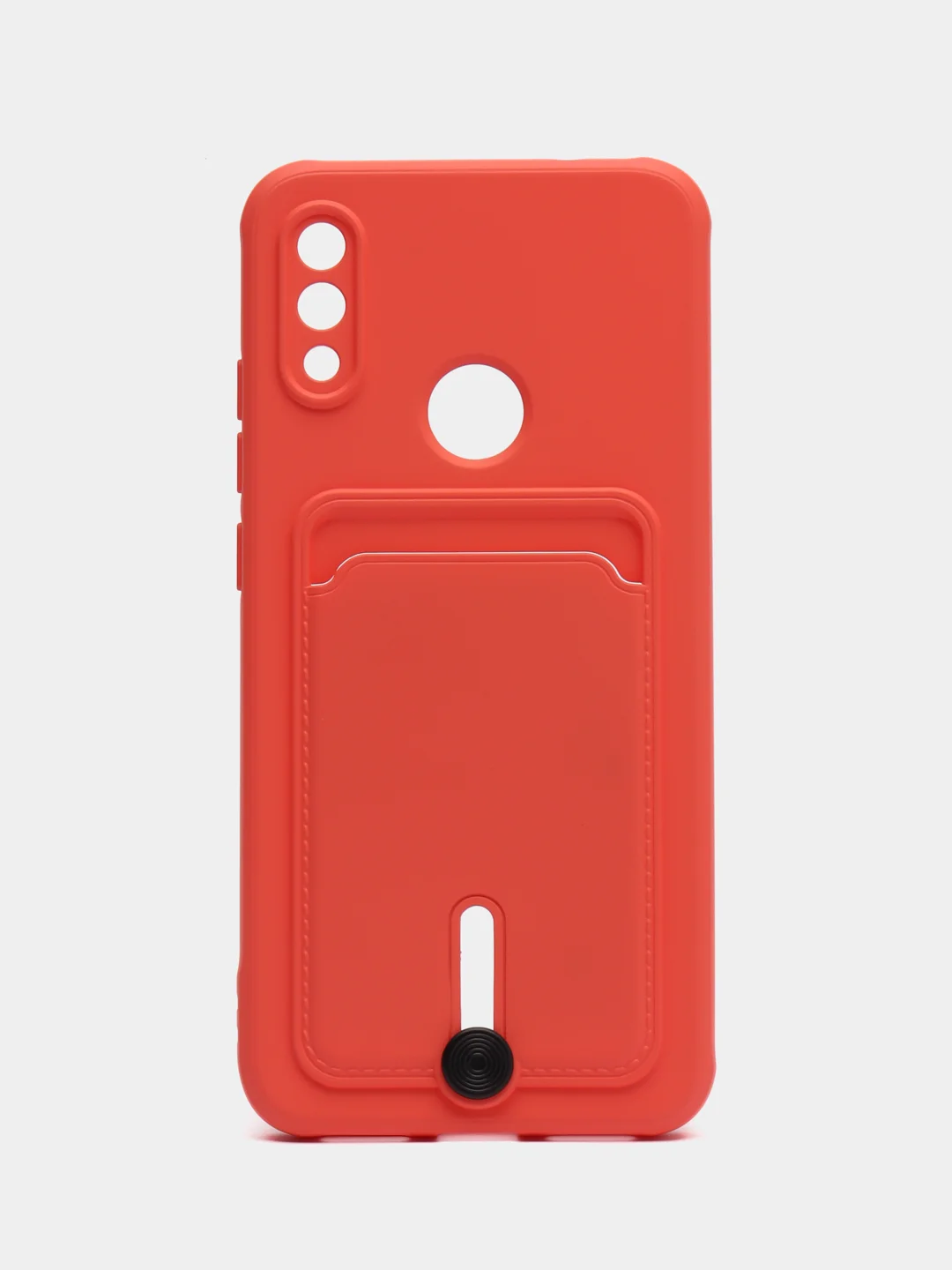 Коралловый силиконовый чехол для Xiaomi Redmi Note 7 (Сяоми Нот 7), с карманом для карт