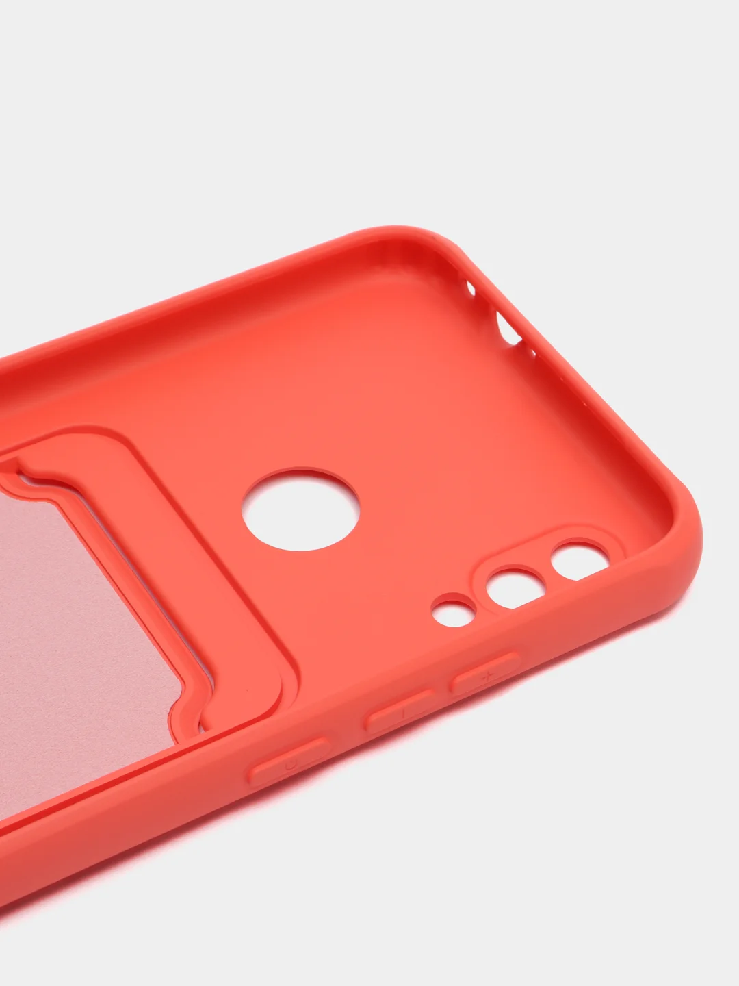 Коралловый силиконовый чехол для Xiaomi Redmi Note 7 (Сяоми Нот 7), с карманом для карт