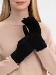 Черный перчатки женские, вязаные из ангоры, теплые