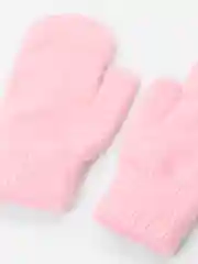 Розовый варежки женские утепленные, двухслойные