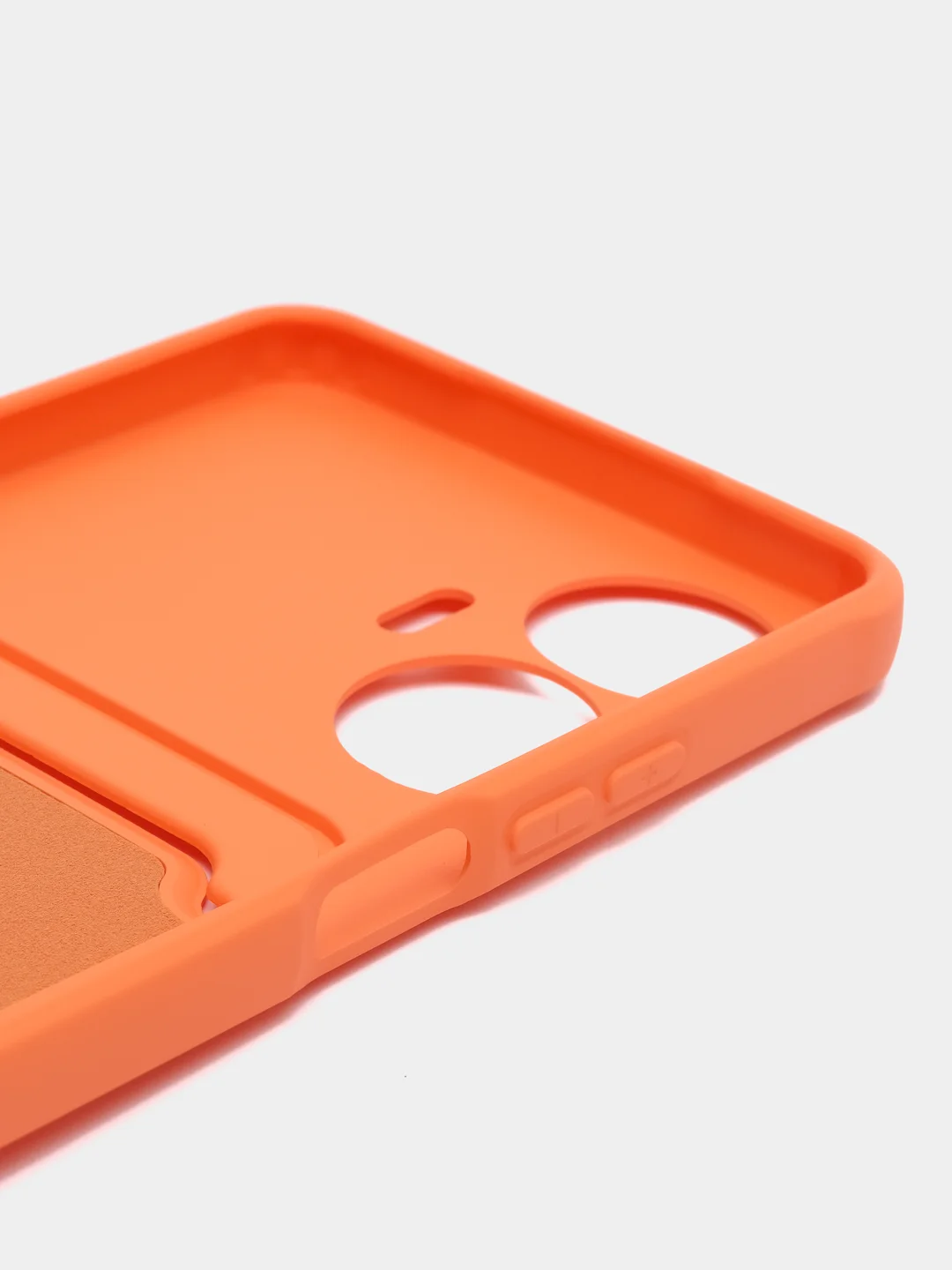 Манго силиконовый чехол для Realme C55 (Реалми С55), с карманом для карт, прозрачный