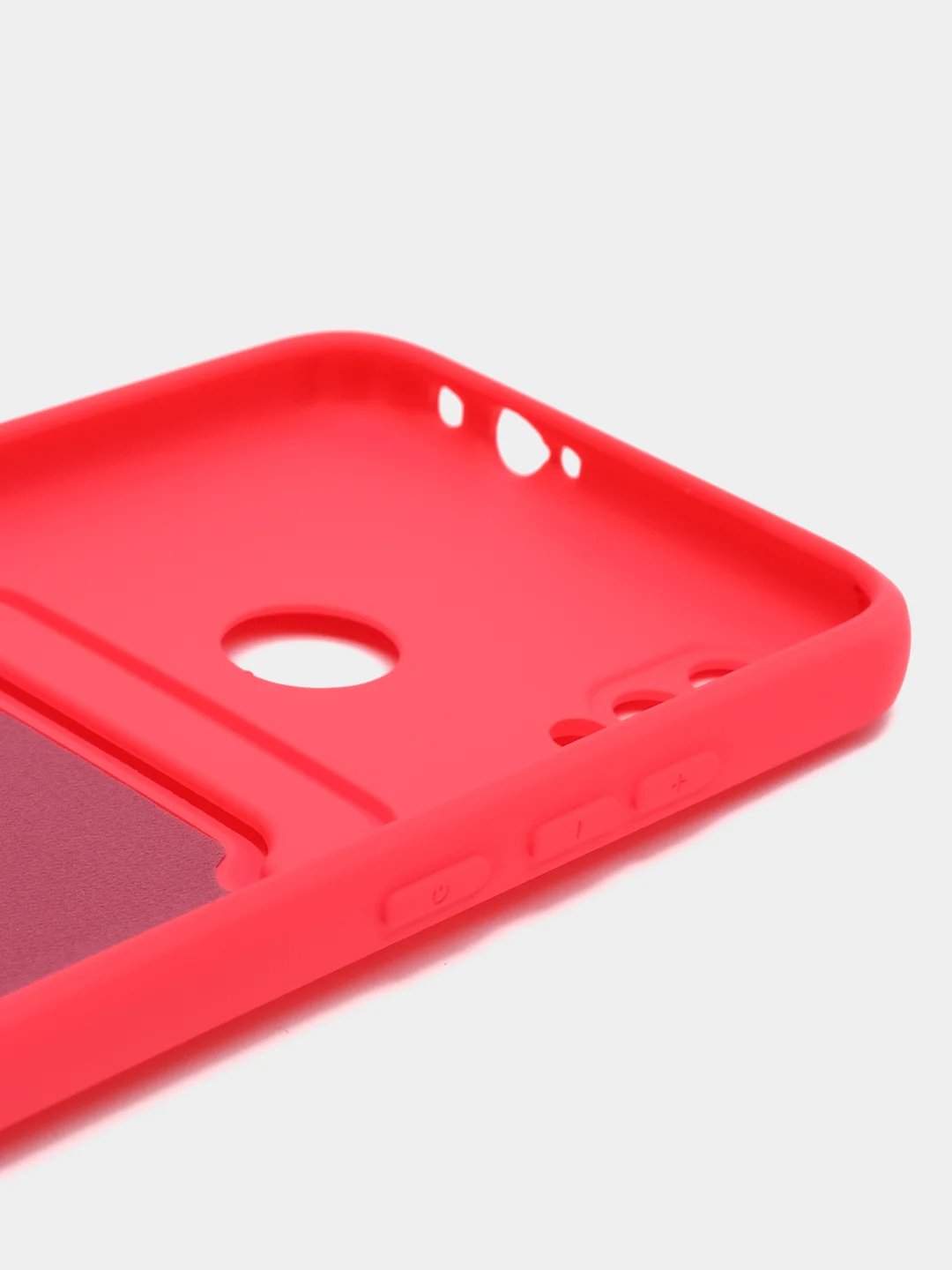 Фуксия силиконовый чехол для Xiaomi Redmi Note 7 (Сяоми Нот 7), с карманом для карт