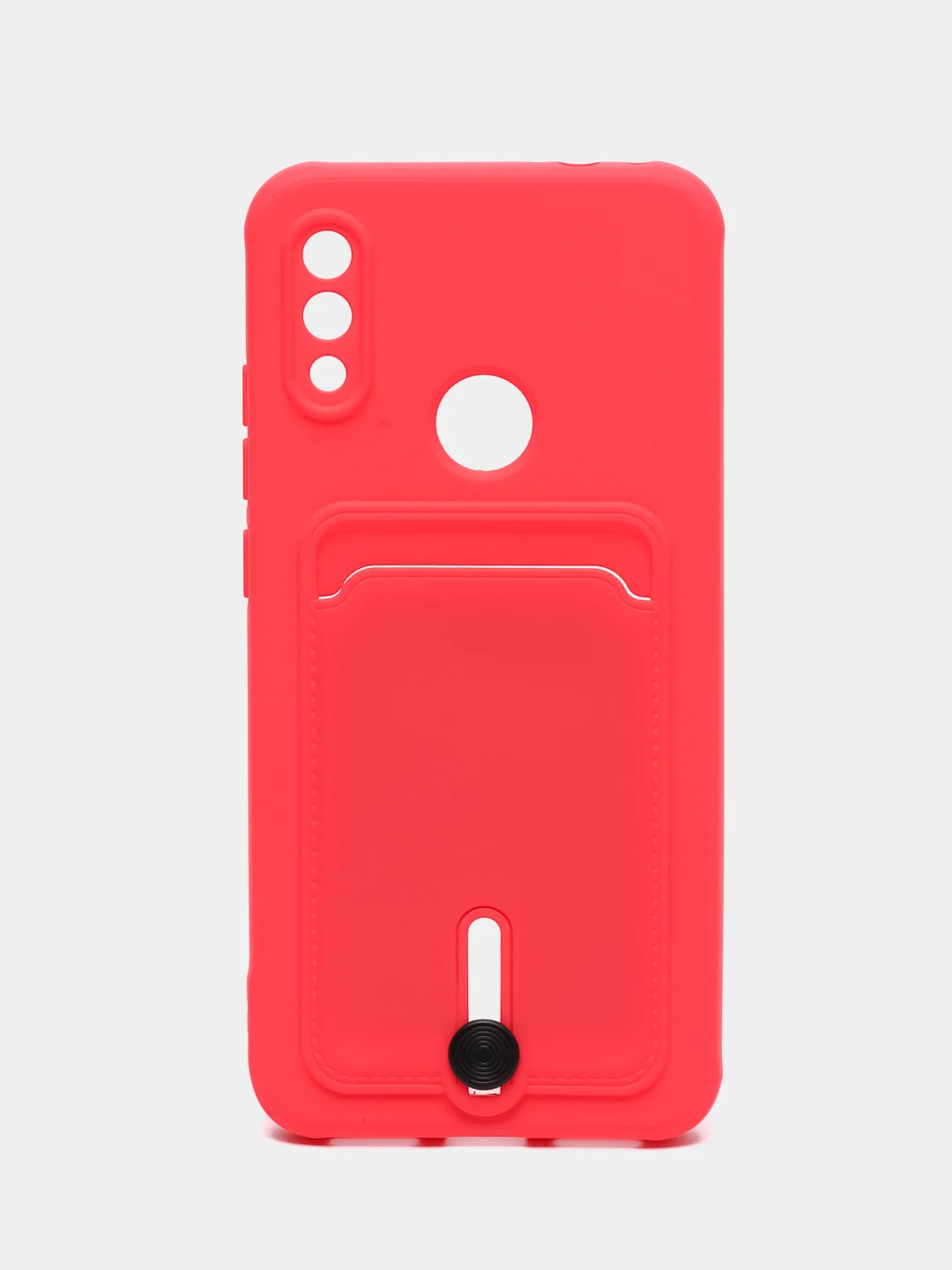 Фуксия силиконовый чехол для Xiaomi Redmi Note 7 (Сяоми Нот 7), с карманом для карт