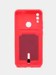 Фуксия силиконовый чехол для Xiaomi Redmi Note 7 (Сяоми Нот 7), с карманом для карт