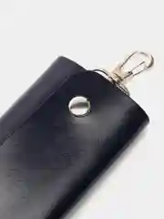 Индиго ключница из натуральной кожи